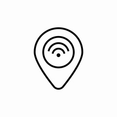 wifi location icon sign vector
