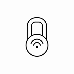wifi lock protection icon sign vector