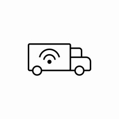 wifi truck icon sign vector