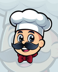 CHEF WITH A HAT ICON LOGO