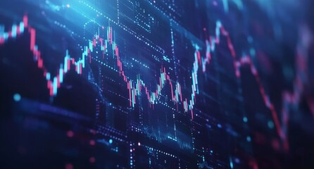 Fototapeta premium The investment finance chart, stock market business chart, and exchange financial growth chart are all included in this article.