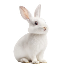Fototapeta premium white rabbit isolated on white