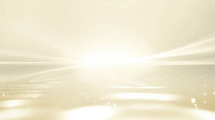 Abstract white background with gold wavy curve