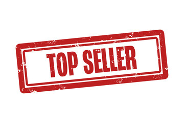 Top Seller. A red stamp isolated on white background.