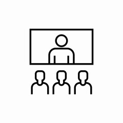 online courses audience icon sign vector