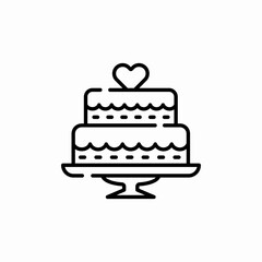 wedding cake icon sign vector