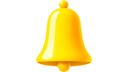Yellow bell icon on a black background.