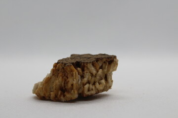 Wulfenite isolated on a white background 