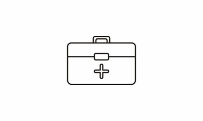 First aid box, Equipment, Briefcase, Health, Paramedic, Medicine, Kit, Hospital, Suitcase, Emergency free vector image icon
