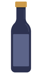 Bottle beer flat icon isolated on white background.