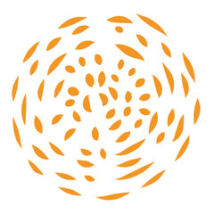 Dotted flower, dotted petal, round pattern