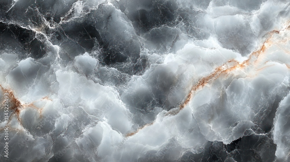 Aufkleber A close-up of a textured marble surface with swirling gray and white patterns.