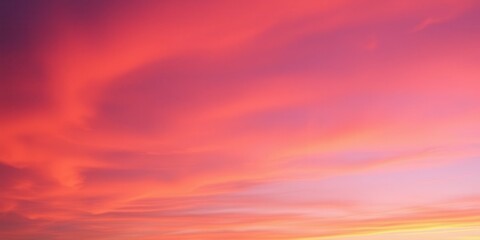 Obraz premium Abstract vibrant sky at sunset with a stunning blend of pink, orange, and purple hues, creating a mesmerizing and dreamy atmosphere, vibrant, vivid