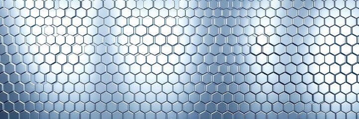 Naklejka premium Hexagonal abstract metal background with light reflecting off shiny surfaces, background, grid