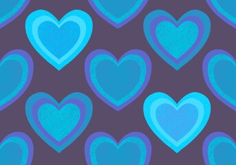 Valentine hearts seamless 14 February love pattern for wrapping paper