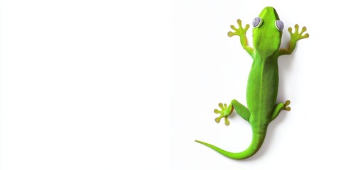 Obraz premium gecko on white background