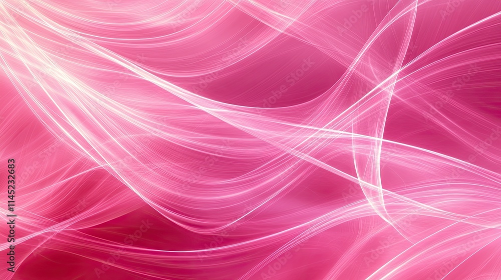 Poster soft pink waves and light patterns for abstract backgrounds