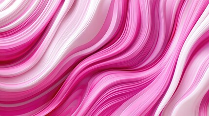 Fototapeta premium Elegant Pink Waves of Fluid Abstract Art with Graceful Movement