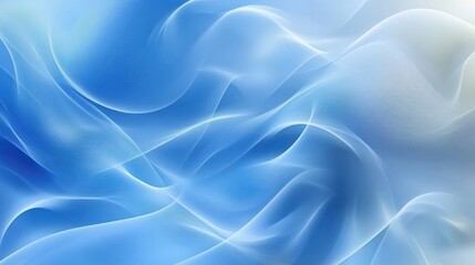 Obraz premium Abstract Blue Waves Flowing Softly Background