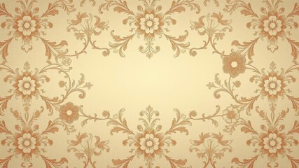 Floral pattern on luxury cream background, elegant, background