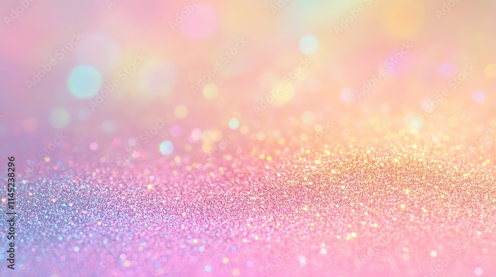 Poster soft colorful glitter background with shimmering bokeh effect