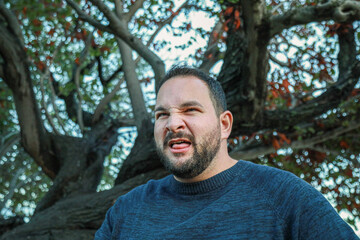 Man After A Bite Of A Sour Lemon 