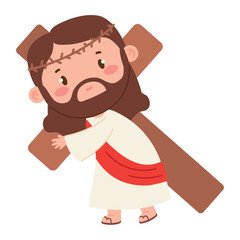 cute jesus carrying cross