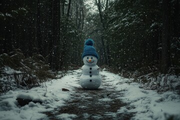 Fototapeta premium Snowy Forest Snowman