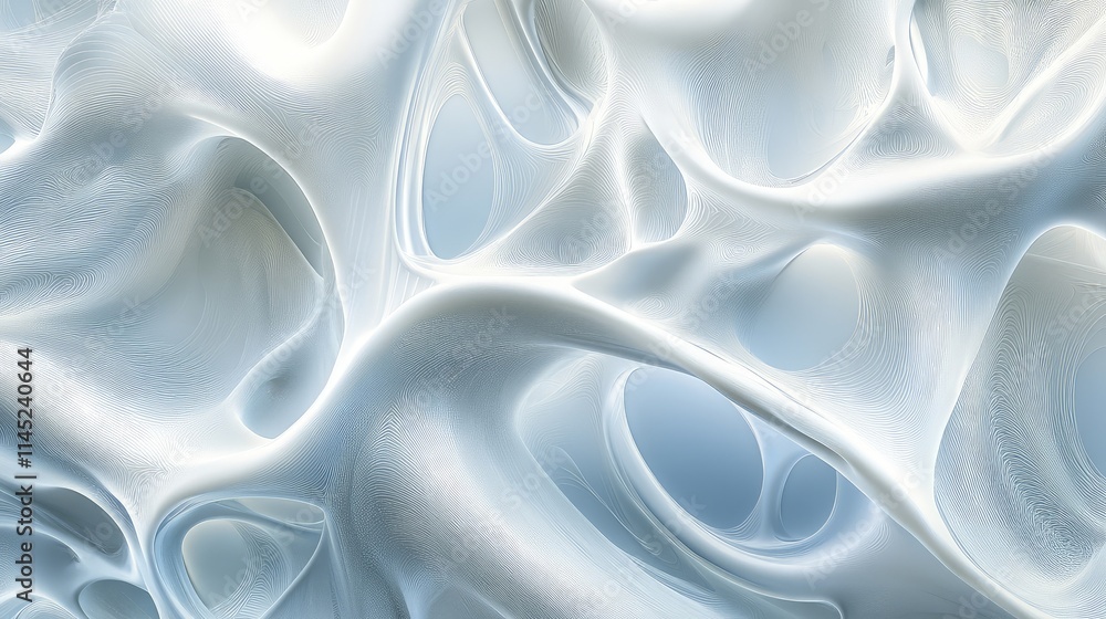 Poster abstract organic texture with fluid shapes and soft light patterns