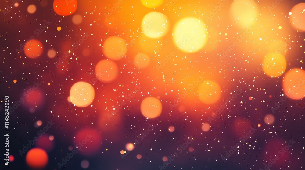 Poster abstract colorful bokeh background with glittering light effect