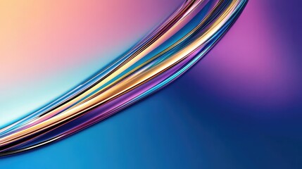 Colorful Abstract Wave Design with Smooth Curves and Gradients