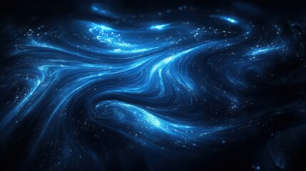 Fototapeta premium Abstract Blue Swirling Energy Cosmic Nebula