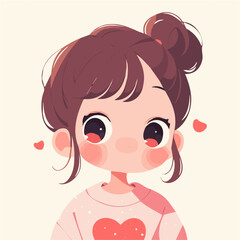 Curled High Ponytail – Bold and Fashionable High Ponytail with Soft Curls, Elegant Women’s Haircut, Vector Art Illustration

