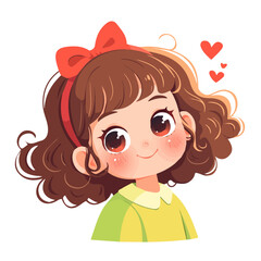 Curly Side Swept Hairstyle – Elegant and Voluminous Curly Hairstyle with Side Swept Look, Trendy Women’s Haircut, Glamorous and Chic Hair Vector Illustration

