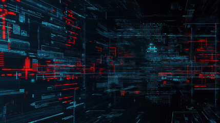 Fototapeta premium Futuristic AI Coding Agent: A Digital Illustration of Artificial Intelligence, Programming, and Advanced Machine Learning Technology