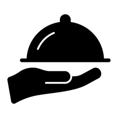restaurant glyph icon