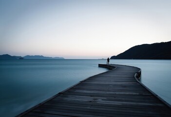 Obraz premium pier at sunset