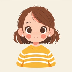 Choppy Short Cut – Bold and Trendy Short Hairstyle with Choppy Layers, Fashionable Women’s Haircut, Vector Art Illustration

