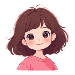 Choppy Short Cut – Bold and Trendy Short Hairstyle with Choppy Layers, Fashionable Women’s Haircut, Vector Art Illustration

