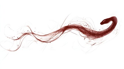 A freeform scribble snake frame with dynamic curves creating an irregular shape. No background. Designed as an abstract vector element with artistic strokes