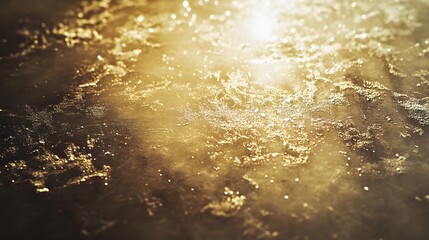 A frosted glass surface with delicate water droplets gliding down in soft lighting.