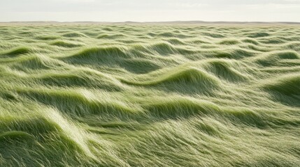 Paisaje grass verde ondulante naturaleza