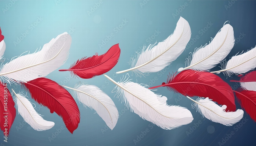 Poster elegant white feathers background a soft and ethereal texture perfect for design projects, invitatio