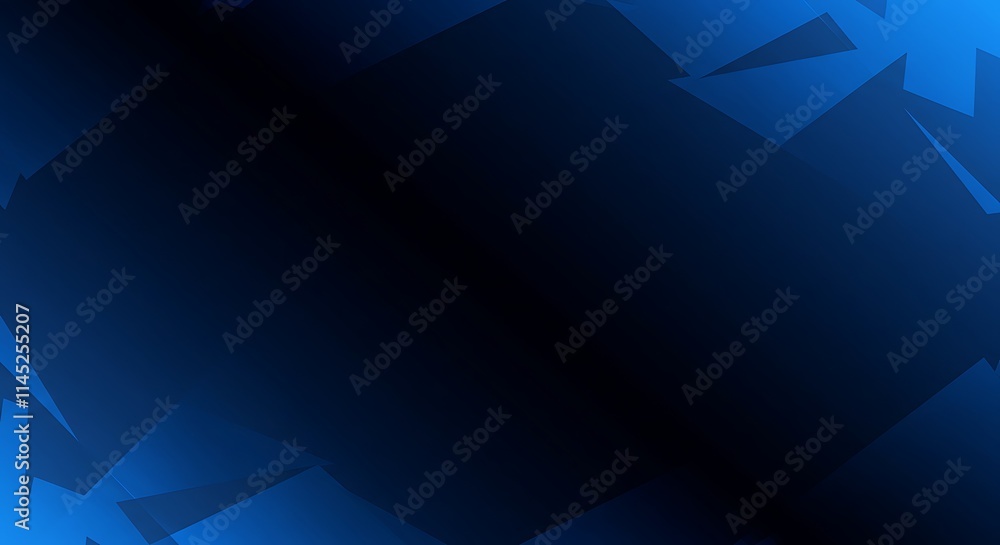 Poster dark blue abstract geometric design. modern shapes and triangles. gradient polygons. technology.