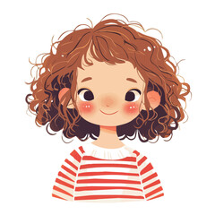 Voluminous Curly Bob Hairstyle – A Perfect Blend of Lush Texture, Dynamic Volume, and Modern Style in Vector Art

