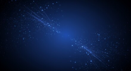 Obraz premium Vibrant blue digital light trails with glowing particles and motion blur, concept for technology, business innovation and futuristic design