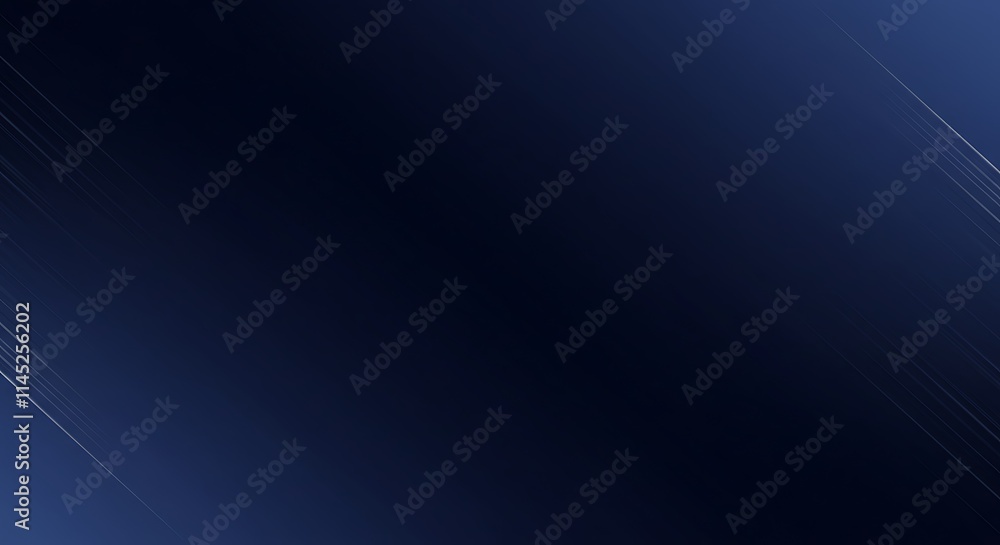 Poster dark blue gradient abstract background. diagonal smooth lines with light streaks. minimalist color.
