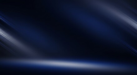 Fototapeta premium Dark blue gradient abstract lines. Diagonal smooth blurred geometric modern minimalist.