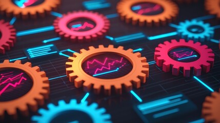 Colorful Gears with Data Analysis Graphs in a Digital Setting