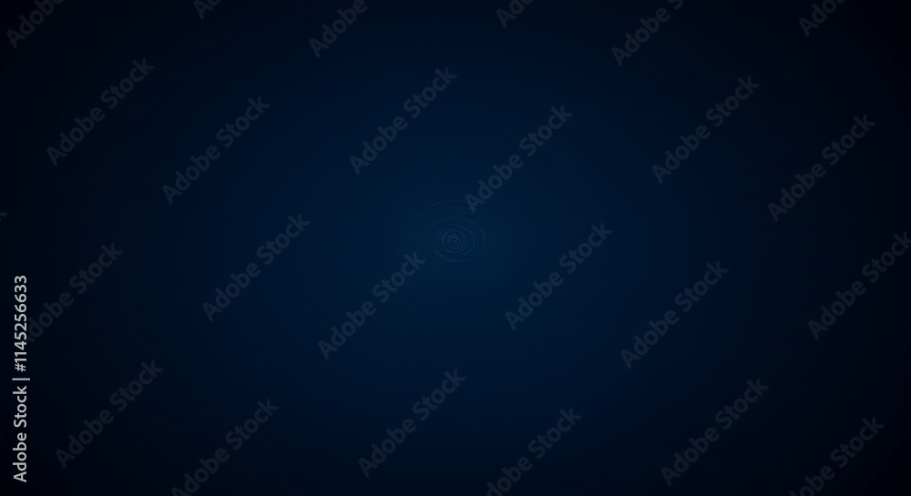 Poster dark blue solid color background. simple radial gradient concentric circles. smooth abstract minimal